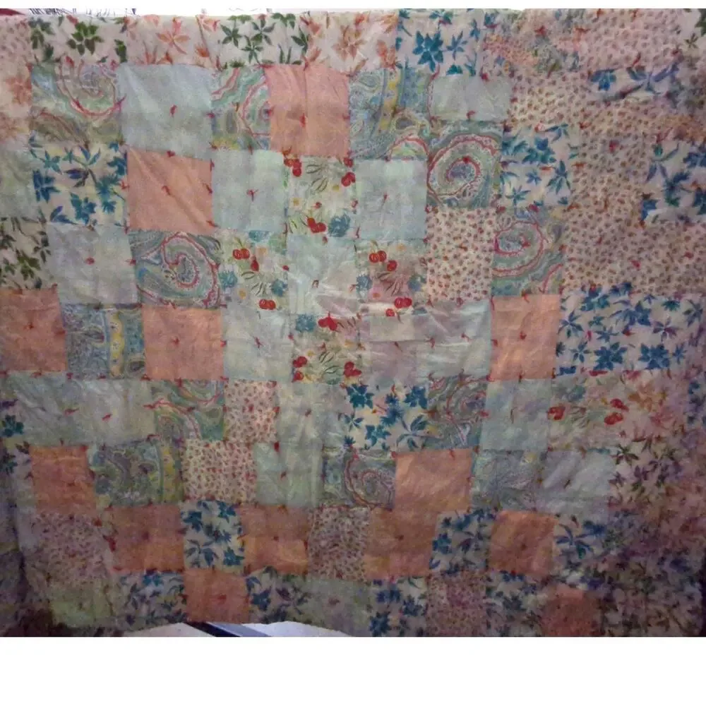 Handmade Cabin Quilt 1960s Patchwork 78